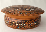 Medium Round Wooden Box with inlay