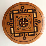 Mini Round Wooden Box with inlay