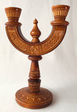 Wooden candlestick