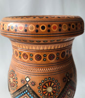 Wooden Vase with inlay