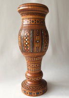 Wooden Vase with inlay