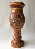 Wooden Vase with inlay