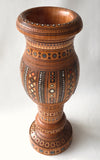 Wooden Vase with inlay