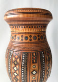 Wooden Vase with inlay