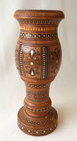 Wooden Vase with inlay