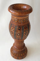 Wooden Vase with inlay