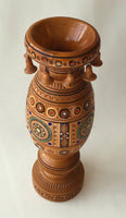 Wooden Vase with inlay, carving