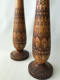 Set of wooden Vases/ Candlestick