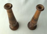 Set of wooden Vases/ Candlestick