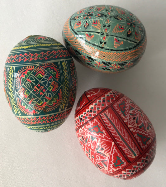 Set of 3 Wooden Eggs