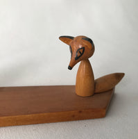 Fox by a House - Wooden Decoration