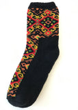 Women's socks embroidery with black