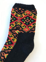 Women's socks embroidery with black