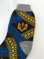 Men's wool trident socks with embroidery design