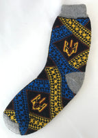 Men's wool trident socks with embroidery design