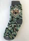 Men's camouflage socks with trident