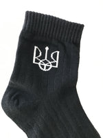 Men's Black Tryzub Socks - one size