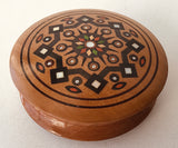 Mini Round Wooden Box with inlay