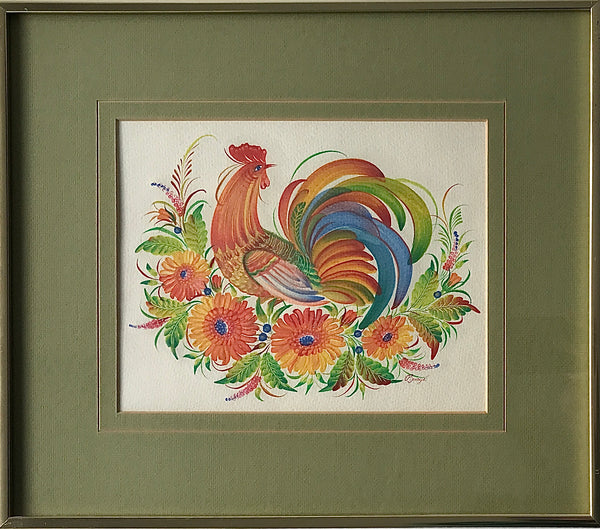 Rooster Petrykivka Painting