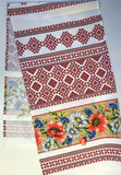 Long Floral and Wide Geometric Kitchen Towel 16"x58"