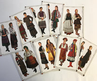 Ukrainian Traditional Folk Clothing Postcards - set of 12