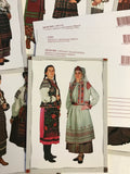 Ukrainian Traditional Folk Clothing Postcards - set of 12