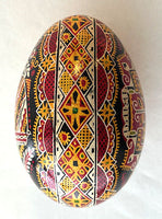 Handmade Goose Pysanka (with lines in shell) E