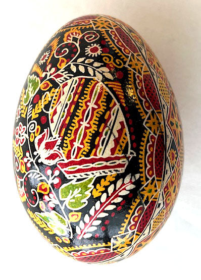 Handmade Goose Pysanka (with lines in shell) F