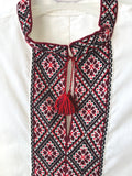 Men`s Vyshyvanka (red/black on white) M