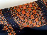 Richly Embroidered Black Crepe Blouse - L/XL