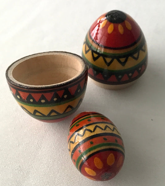 Mini Double-Nested Wooden Egg