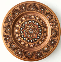 Wooden Plate with Inlay 9.5"