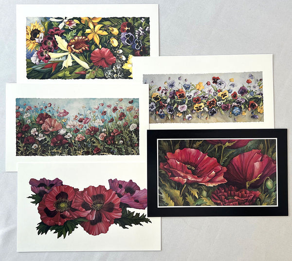 Assortment of Colorful Art Cards (5 cards) by Larisa