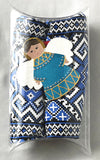 Gift Set: 2 Blue Embroidery Design Towels with angel