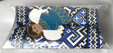 Gift Set: 2 Blue Embroidery Design Towels with angel