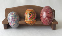 Wooden Triple Egg Stand