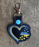 Ukraine Heart Keychain