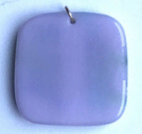 Blue and White Square Design Glass Pendant