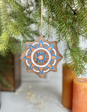 Coffee scented ornament - Christmas Star "Ukrainian Holy Family"