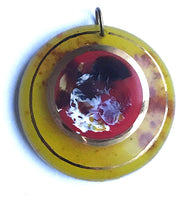Yellow Frame Glass Pendant