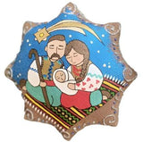 Coffee scented ornament - Christmas Star "Ukrainian Holy Family"