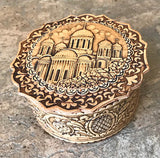 Round Birchbark Box - Churches