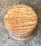 Butterfly: Carved and embossed Round Birchbark Box