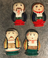 Folk Couple - Handmade Wooden Folk Magnets