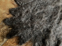 Charcoal Grey Carpathian Mohair Knit Scarf 55 in.