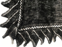 Charcoal Grey Carpathian Mohair Knit Scarf 55 in.