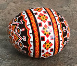 Unique Geometric Pysanka with stand
