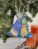 Angel with a Star - Bell Ornament