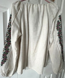 Linen Traditional Pattern Folk-Blouse