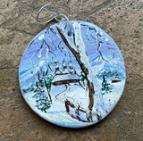 Village Church Ceramic Ornament #2
